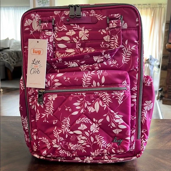 lug | Bags | Lug Flourish Berry Voyager Backpack | Poshmark display picture 1